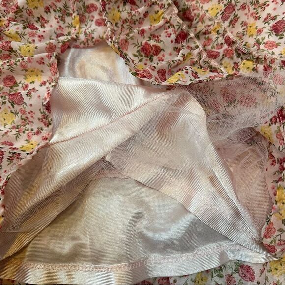 Knitworks girls pink and floral design - size 10 - Picture 3 of 7